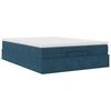 vidaXL Ottoman-Bett mit Matratze Dunkelblau 140x190 cm Samt