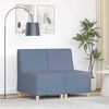 vidaXL Modulares Armfreies Sofa 2 pcs Blau 55 x 74 x 82 cm Cordstoff