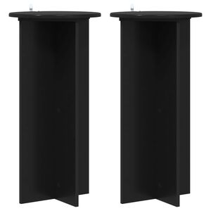 vidaXL Pflanzenst&auml;nder 2 Stk. Schwarz 40 x 40 x 80 cm Holzwerkstoff