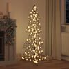 vidaXL Weihnachtsbaum mit 160 LEDs Warmes Wei&szlig; 150 cm Rattan