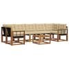 vidaXL Outdoor-Sofagarnitur 8 stk. Natur und Beige