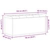 vidaXL Sitzbank mit Stauraum Schwarz Eichen-Optik 102 x 42 x 45 cm