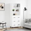 vidaXL Highboard Wei&szlig; 69,5x34x180 cm Holzwerkstoff