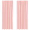 vidaXL Voile Vorh&auml;nge mit Stangentaschen 2 Stk. Rosa