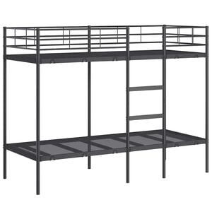 vidaXL Etagenbett ohne Matratze Schwarz 75x190 cm Stahl