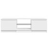 vidaXL TV-Schrank mit LED-Leuchten Hochglanz-Wei&szlig; 120x30x36 cm