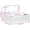 vidaXL Outdoor Endsofa Natur 115 x 83 x 73 cm Massivholz Akazie