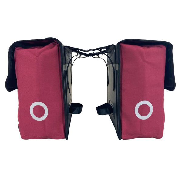 Willex Fahrradtaschen Business 30 L Canvas Rot und Schwarz