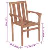vidaXL Gartenst&uuml;hle 2 Stk. mit Roten Kissen Teak Massivholz