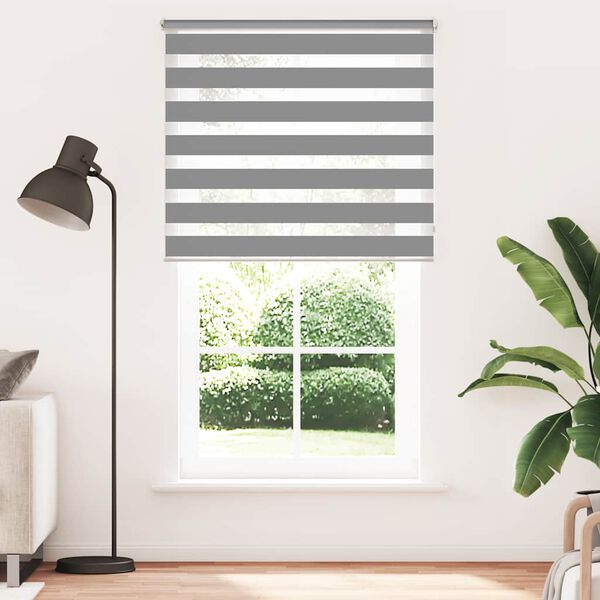 vidaXL Zebra-Rollo 120,9 x 230 cm, Stoffbreite 116,7 cm, grau