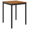 vidaXL Gartentisch Nat&uuml;rlich und Schwarz 60 x 60,5 x 75 cm