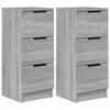 vidaXL Sideboards 2 Stk. Grau Sonoma 30x30x70 cm Holzwerkstoff