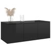 vidaXL TV-Schrank Hochglanz-Schwarz 80x34x30 cm Holzwerkstoff