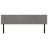 vidaXL Kopfteile 2 Stk. Hellgrau 80x5x78/88 cm Samt