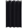 vidaXL Verdunkelungs-Vorh&auml;nge mit Ringen 2 pcs Schwarz 175 x 140 cm
