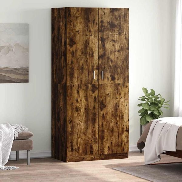 vidaXL Kleiderschrank R&auml;uchereiche 90x52x200 cm Holzwerkstoff