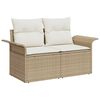 vidaXL Gartensofa-set mit Kissen 5 pcs Beige Poly-Rattan