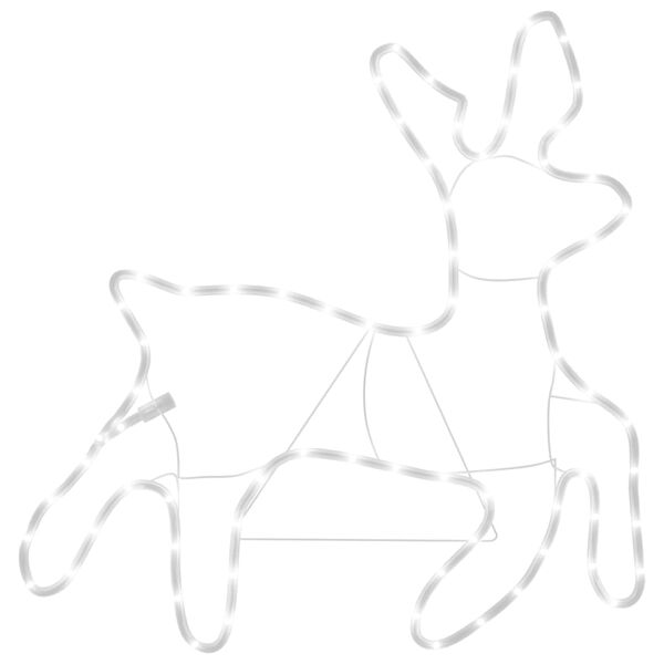 vidaXL LED-Rentier-Silhouetten 3 Stk. Warmwei&szlig; 57x55x4,5 cm