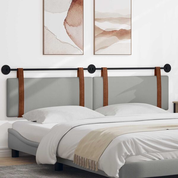 vidaXL H&auml;ngevorderseite Uni Wolkengrau 210 x 55 x 5 cm Antikes PU