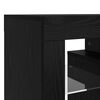 vidaXL TV-Schrank mit LED-Leuchten Schwarz Eichen-Optik 140x36,5x40 cm