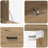 vidaXL Wandschrank Artisan-Eiche 60 x 36,5 x 35 cm Holzwerkstoff