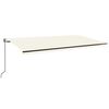 vidaXL Automatische Markise mit LED & Windsensor 600x350 cm Creme