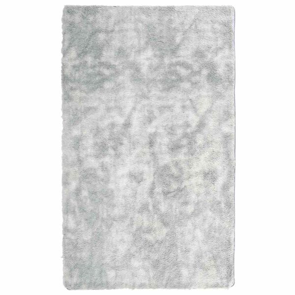 vidaXL Teppich Shaggy Hochflor NAVARRA Silbergrau 80x150 cm Polyester