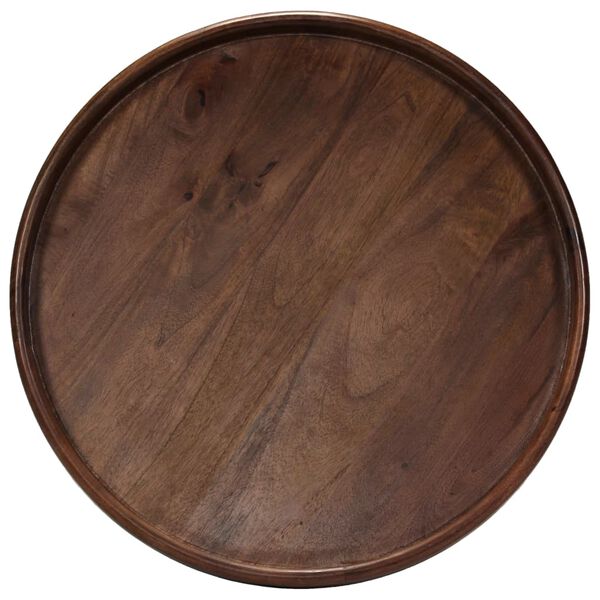 vidaXL Tisch-Set 3-tlg. Mangoholz Massiv und Stahl