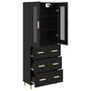 vidaXL Highboard Schwarz Eichen-Optik 69,5 x 34 x 180 cm