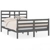 vidaXL Massivholzbett Grau 135x190 cm