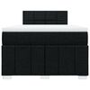 vidaXL Boxspringbett mit Matratze Schwarz 120x190 cm Stoff