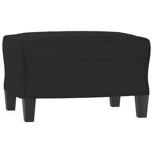 vidaXL Fu&szlig;hocker Schwarz 60x50x41 cm Mikrofasergewebe