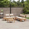 vidaXL Gartensofa-set 3 pcs Braun und Creme