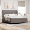 vidaXL Boxspringbett mit Matratze Taupe 180 x 200 cm Stoff