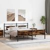vidaXL Metallbett ohne Matratze Räuchereiche 180x200 cm
