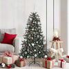 vidaXL K&uuml;nstlicher Weihnachtsbaum Gr&uuml;n 150 cm PVC, Plastik und Stahl