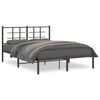vidaXL Bettgestell mit Kopfteil Metall Schwarz 140x200 cm