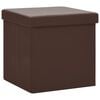 vidaXL Hocker mit Stauraum Braun PVC