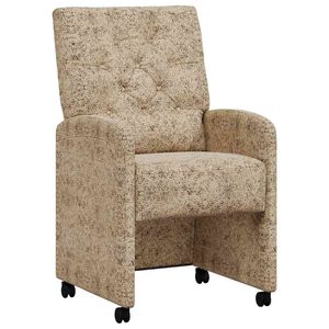 vidaXL Esszimmerst&uuml;hle mit Rollen 2 pcs Hellgrau 58 x 67 x 97 cm