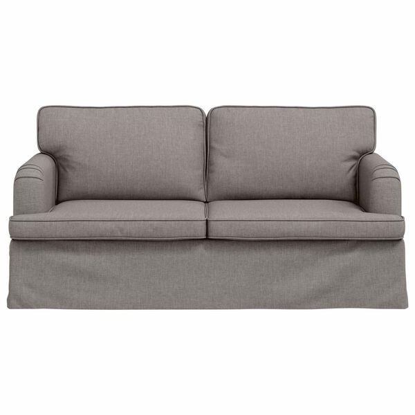 vidaXL Sofa 140cm Taupe Metall