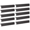 vidaXL Garten-Abdeckprofil 10 stk. 100 x 10 x 15 cm Stahl Schwarz