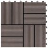 vidaXL Terrassenfliese 11 pcs Dunkelbraun 30 x 30 cm WPC