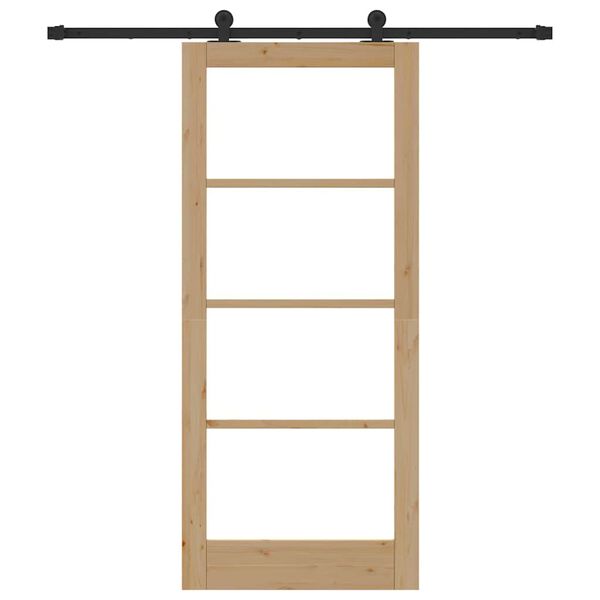 vidaXL Schiebet&uuml;r ORKDAL Nat&uuml;rlich und Schwarz 86 x 198,5 cm