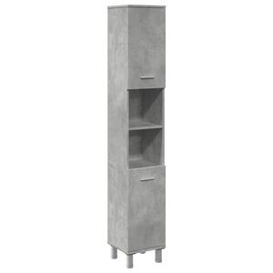 vidaXL Badezimmerschrank Betongrau 30x30x179 cm Holzwerkstoff