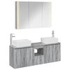 vidaXL Badezimmerschrank-Set 4 stk. Grau Sonoma Holzwerkstoff