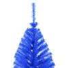vidaXL Künstlicher Halb-Weihnachtsbaum mit Ständer Blau 210 cm PVC