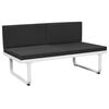 vidaXL 5-tlg. Garten-Lounge-Set Textilene Aluminium Schwarz