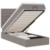 vidaXL Ottoman-Bett mit Matratze & LEDs Taupe 90x190 cm Stoff