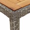 vidaXL Gartentisch 90x90x75 cm Poly Rattan und Akazienholz Grau