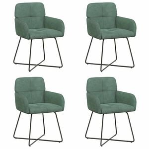 vidaXL Esszimmerst&uuml;hle 4 pcs Samt Meergr&uuml;n 59 x 56,5 x 86 cm